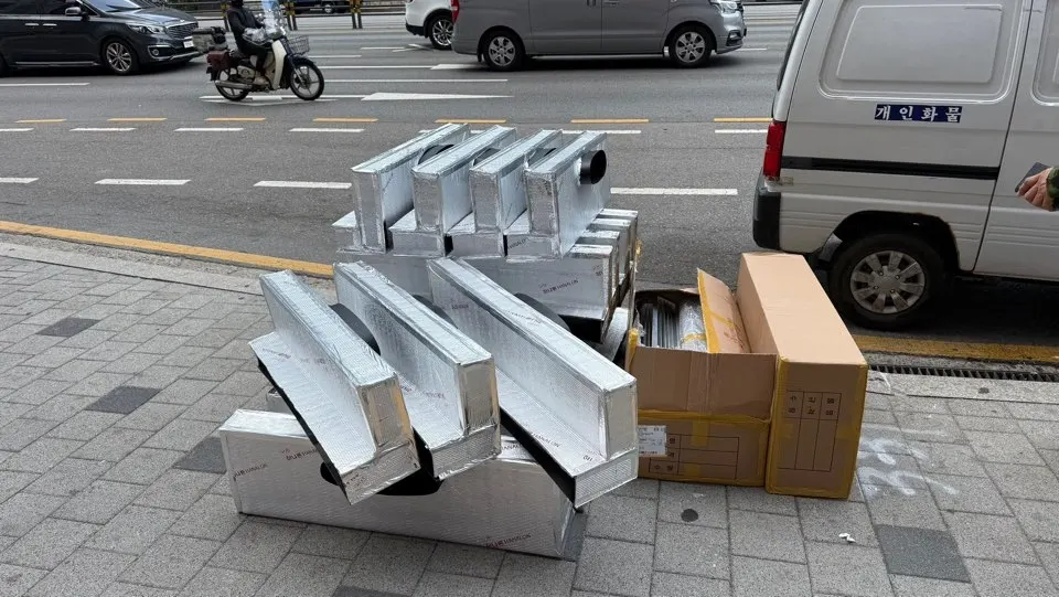 부평 배기덕트 보수 현장 사진